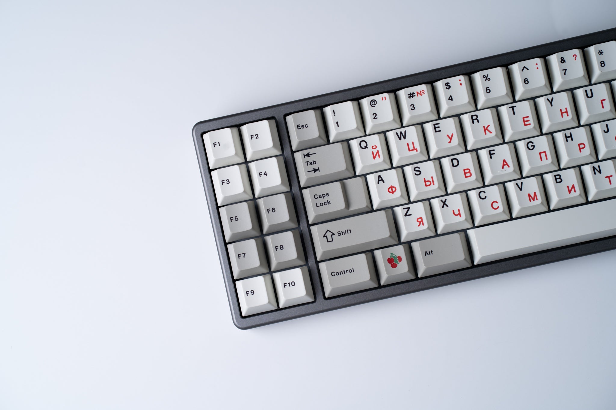 JC Studio Red Cyrillic PBT Dye-Sub Keycaps