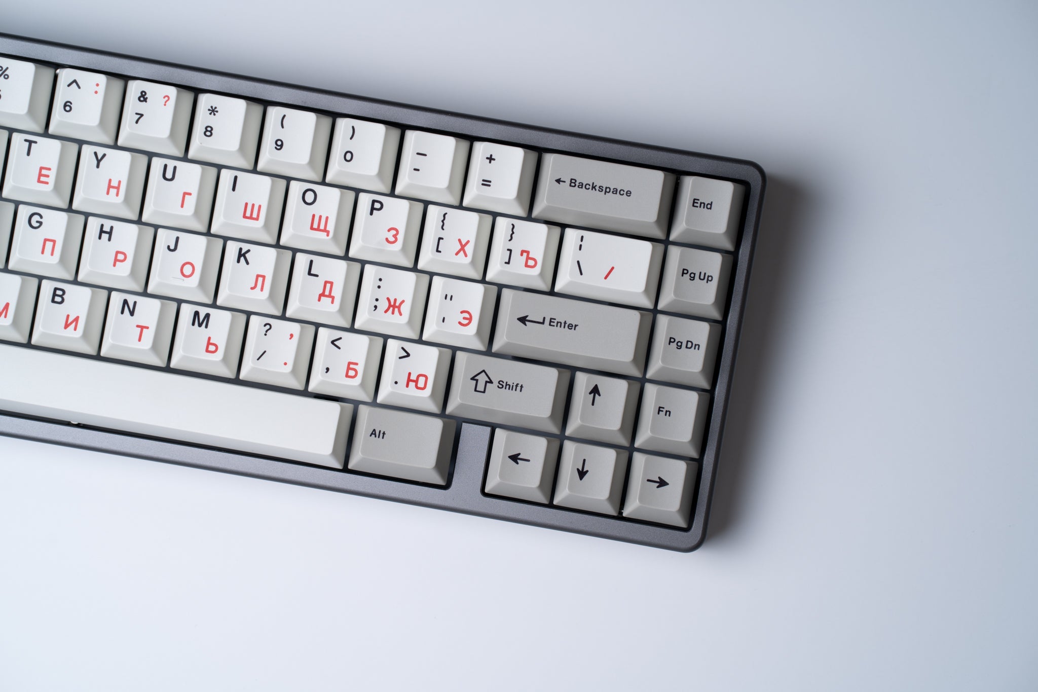 JC Studio Red Cyrillic PBT Dye-Sub Keycaps